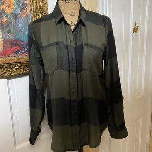 Lucky Brand Green Plaid Shirt